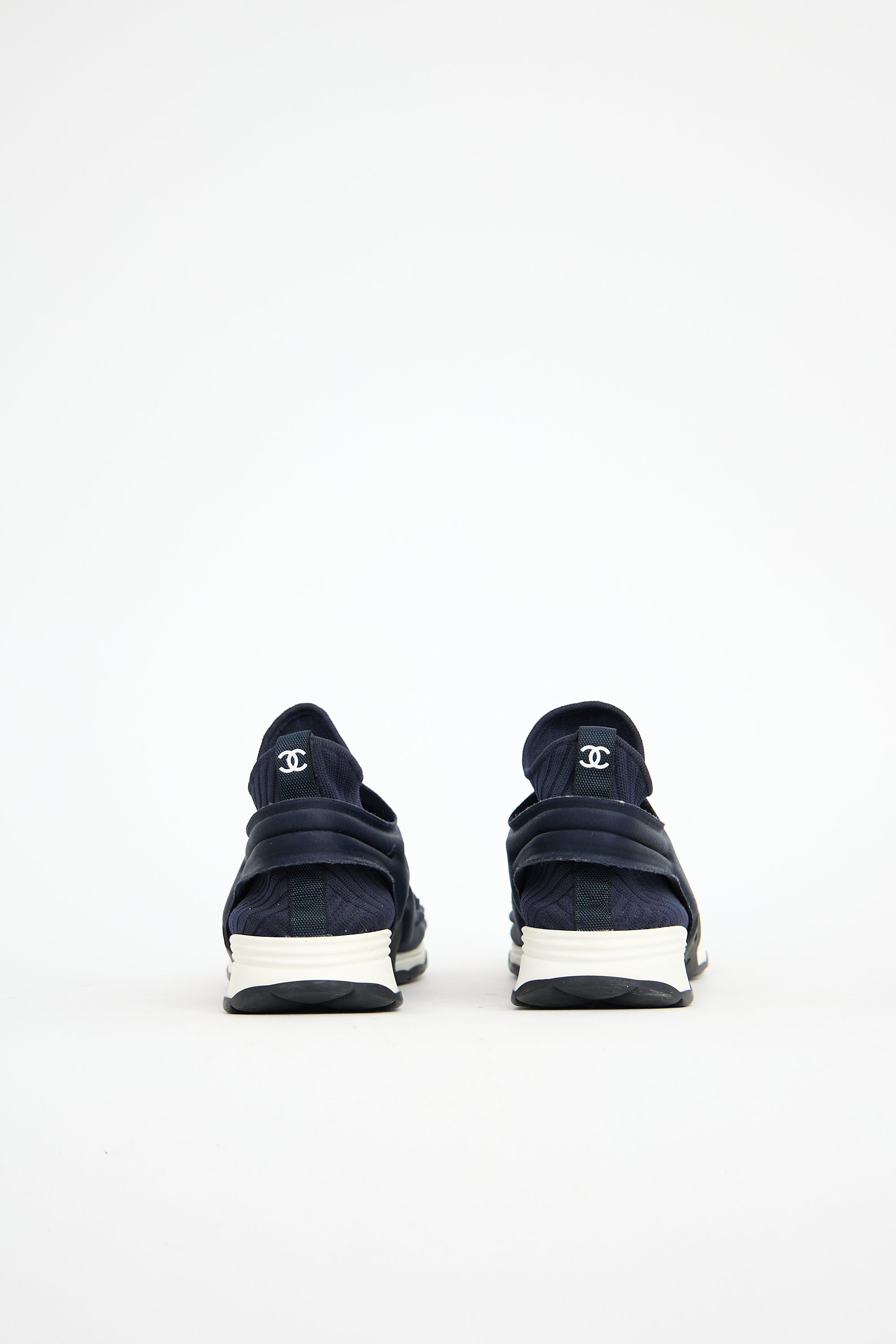 Chanel Ribbed CC Sock Sneaker