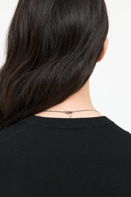 Chanel Cruise 2012 Ruthenium Crystal CC Necklace