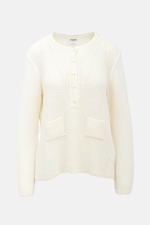 Chanel SS 2002 Beaded Crochet Sweater
