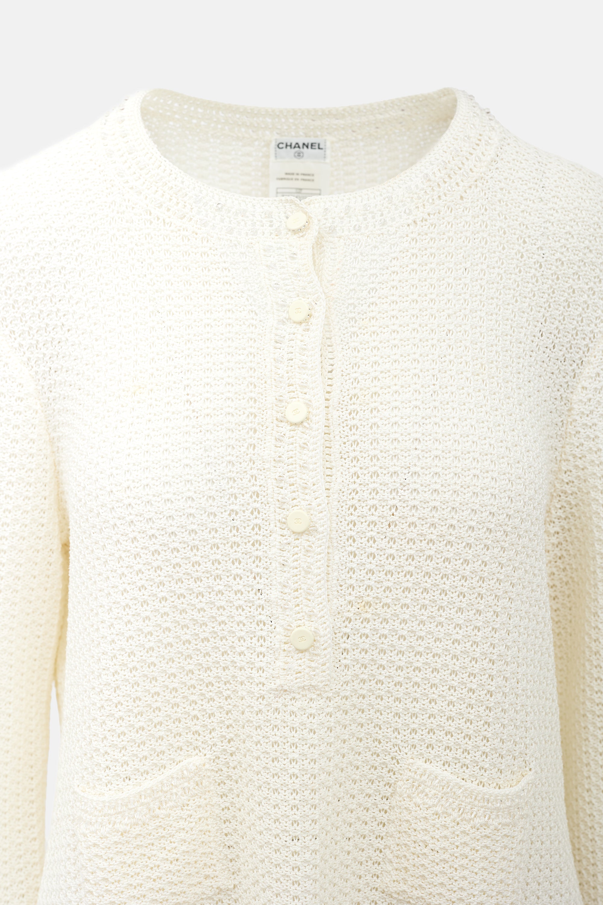 Chanel SS 2002 Beaded Crochet Sweater