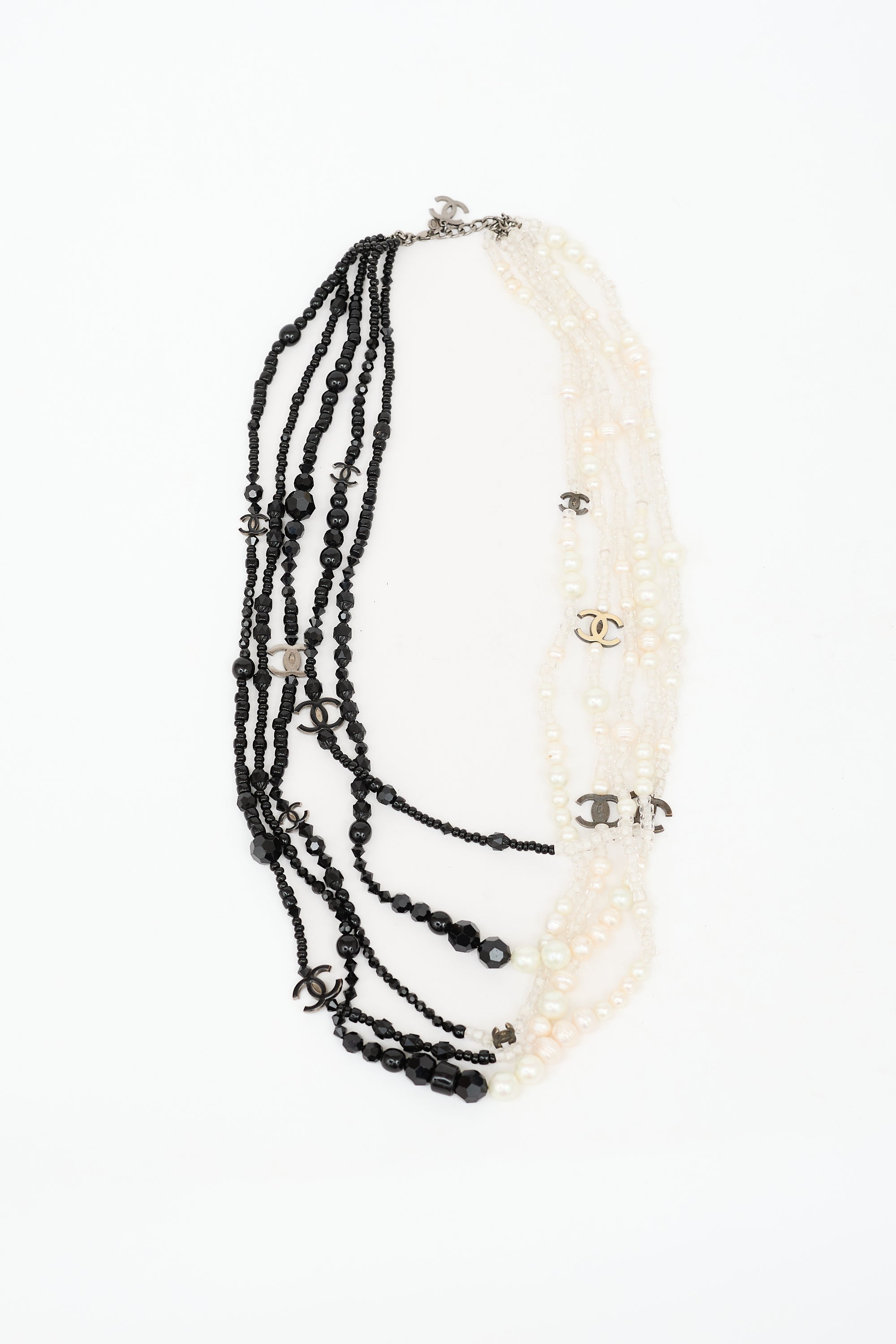 Chanel SS 2005 Two Tone Layered CC Necklace