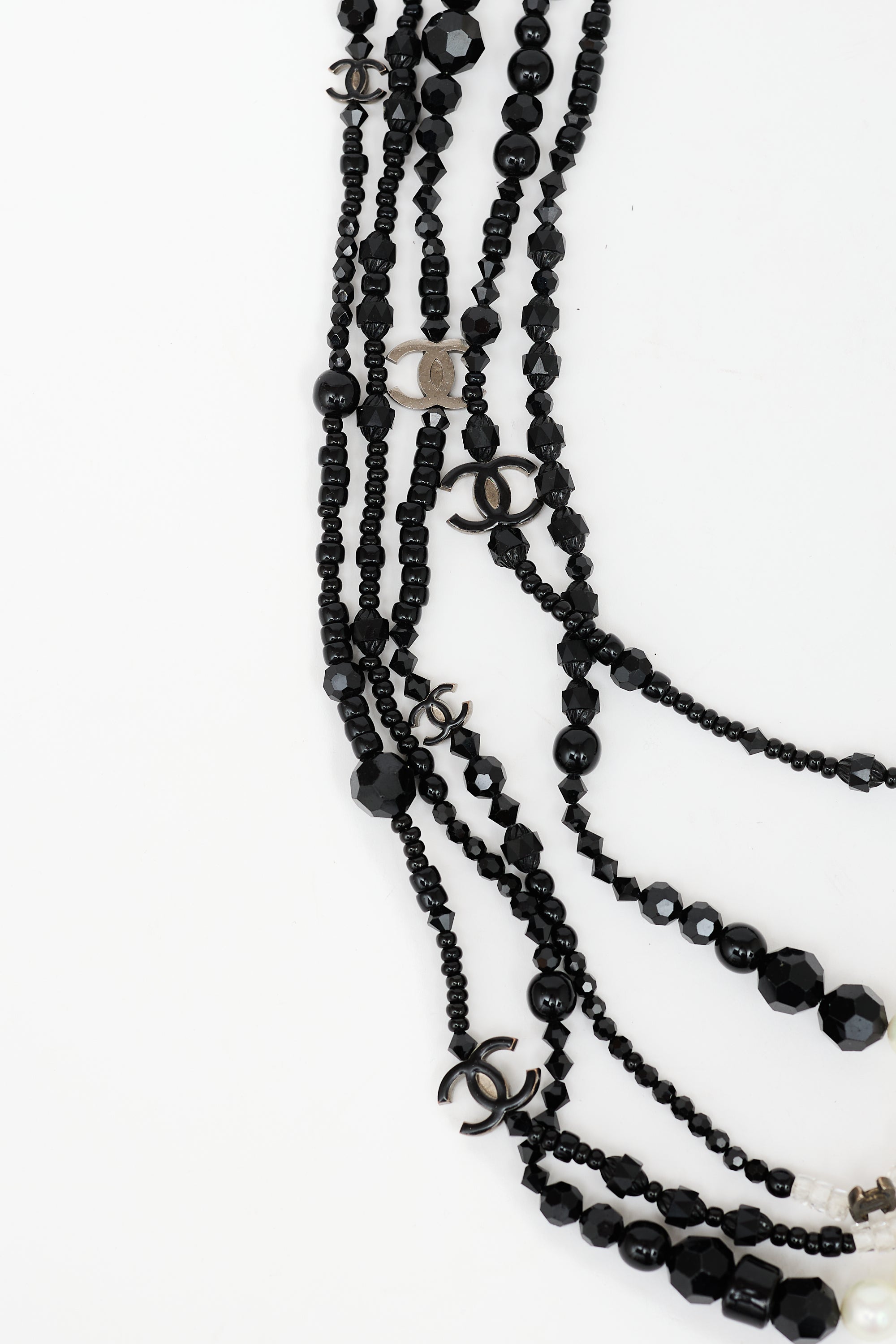 Chanel SS 2005 Two Tone Layered CC Necklace