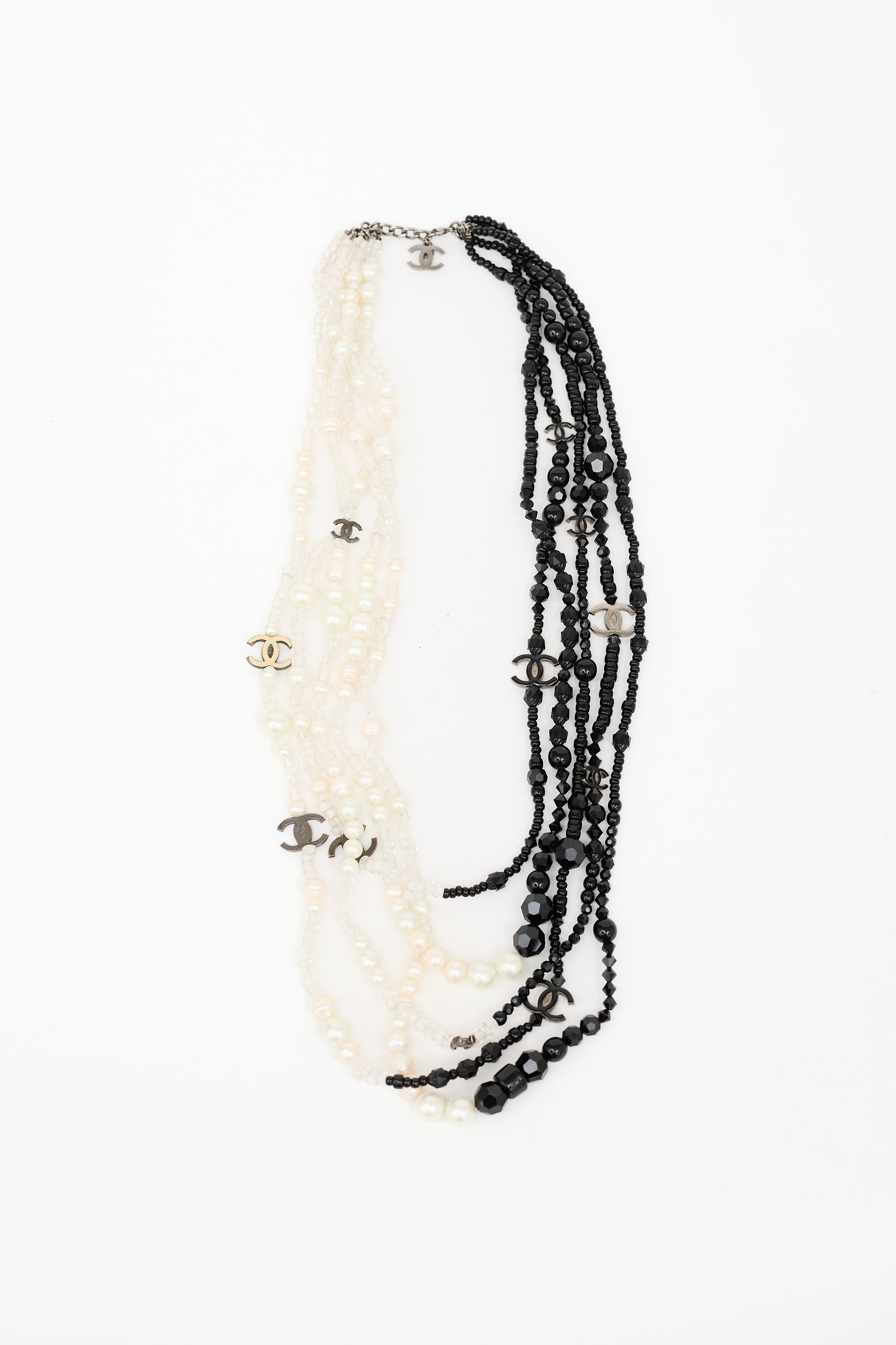 Chanel SS 2005 Two Tone Layered CC Necklace