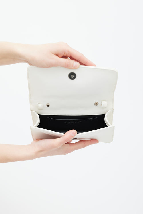Chanel SS 2013 White & Silver Braided Chain Crossbody Bag