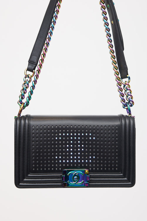 Chanel SS 2017 Leather LED Medium Boy Bag