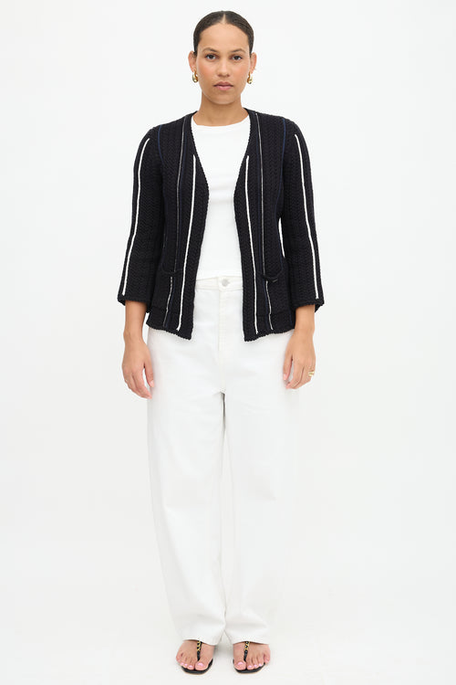 Chanel SS 2006 Crochet Stripe Cardigan