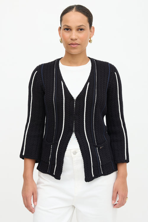 Chanel SS 2006 Crochet Stripe Cardigan