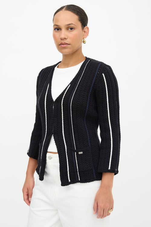 Chanel SS 2006 Crochet Stripe Cardigan