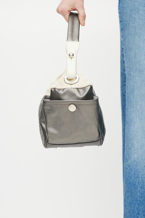 Chanel SS 2007 Grey & Cream Paris-Biarritz Bag