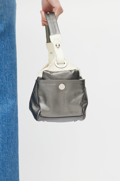 Chanel SS 2007 Grey & Cream Paris-Biarritz Bag