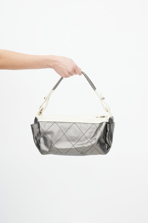 Chanel SS 2007 Grey & Cream Paris-Biarritz Bag