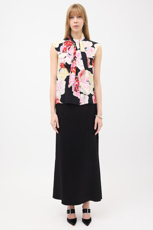 Chanel SS 2011 Camellia Printed Blouse