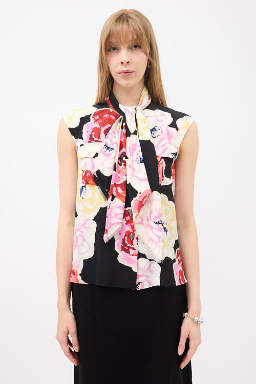 Chanel SS 2011 Camellia Printed Blouse