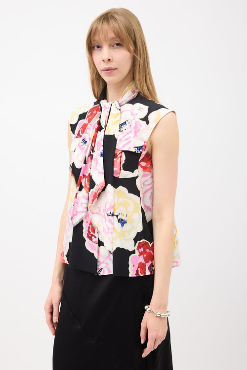 Chanel SS 2011 Camellia Printed Blouse