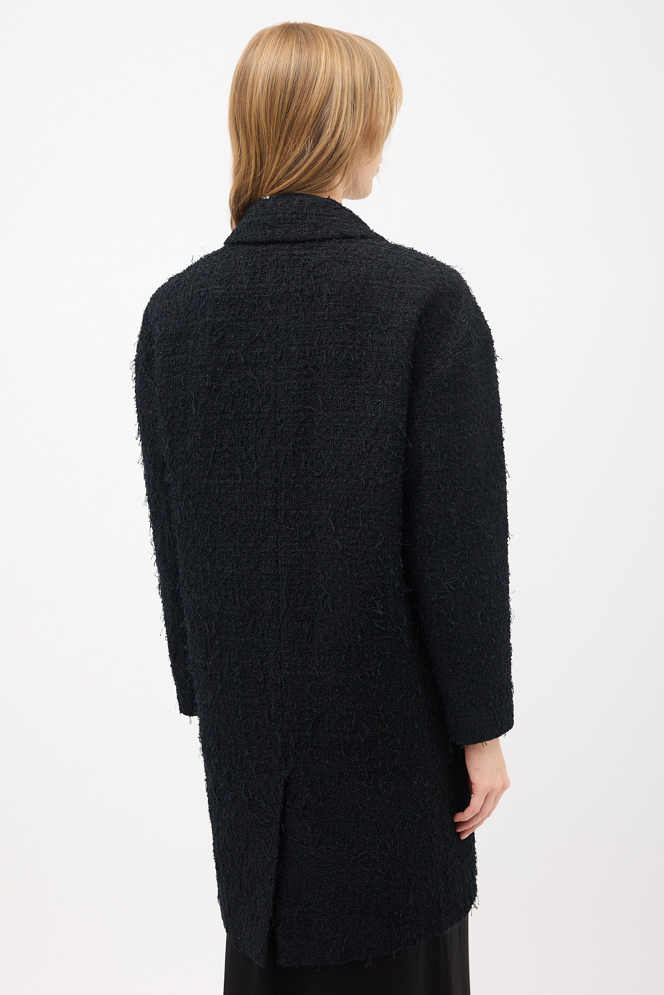 Chanel SS 2022 Fringe Tweed Coat