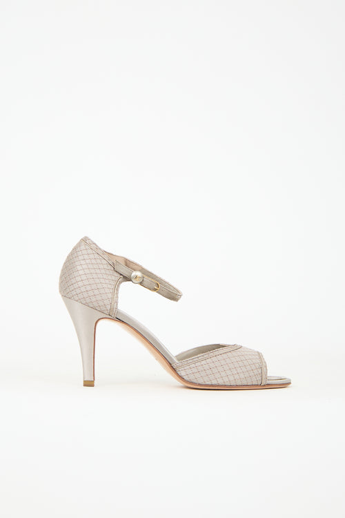 Chanel Satin Quilted CC Pump