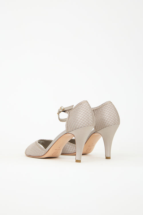 Chanel Satin Quilted CC Pump