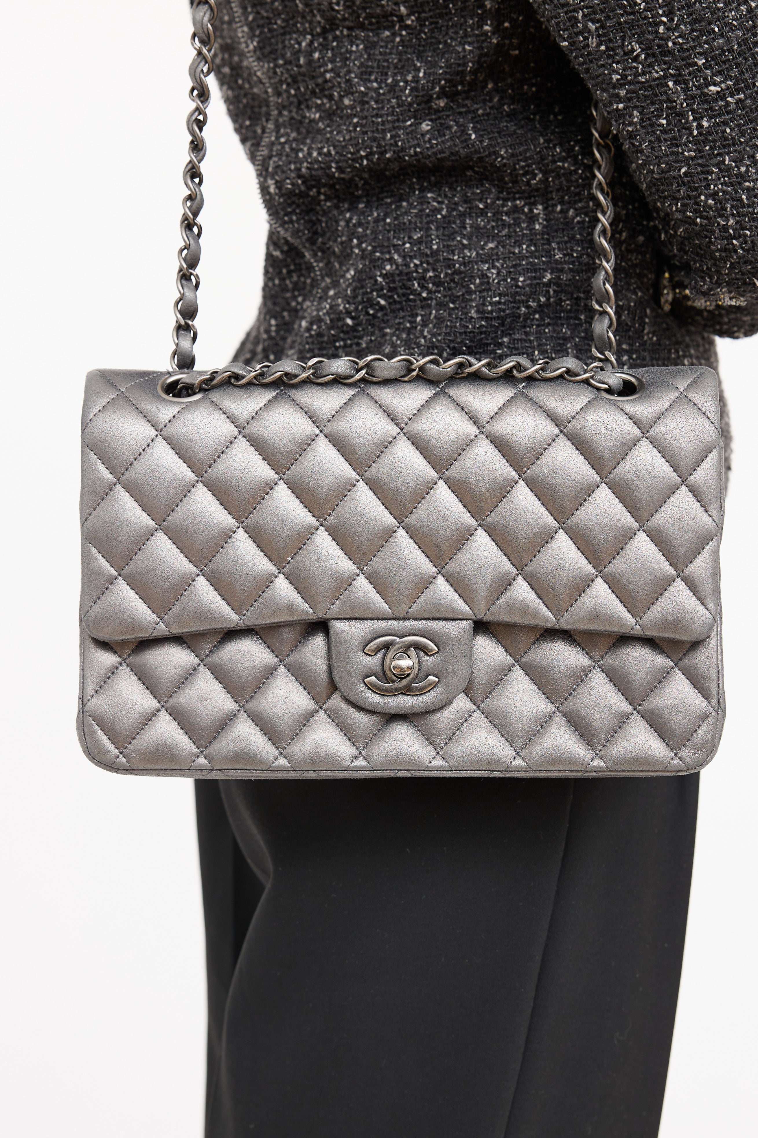 2014 Iridescent Double Flap Bag