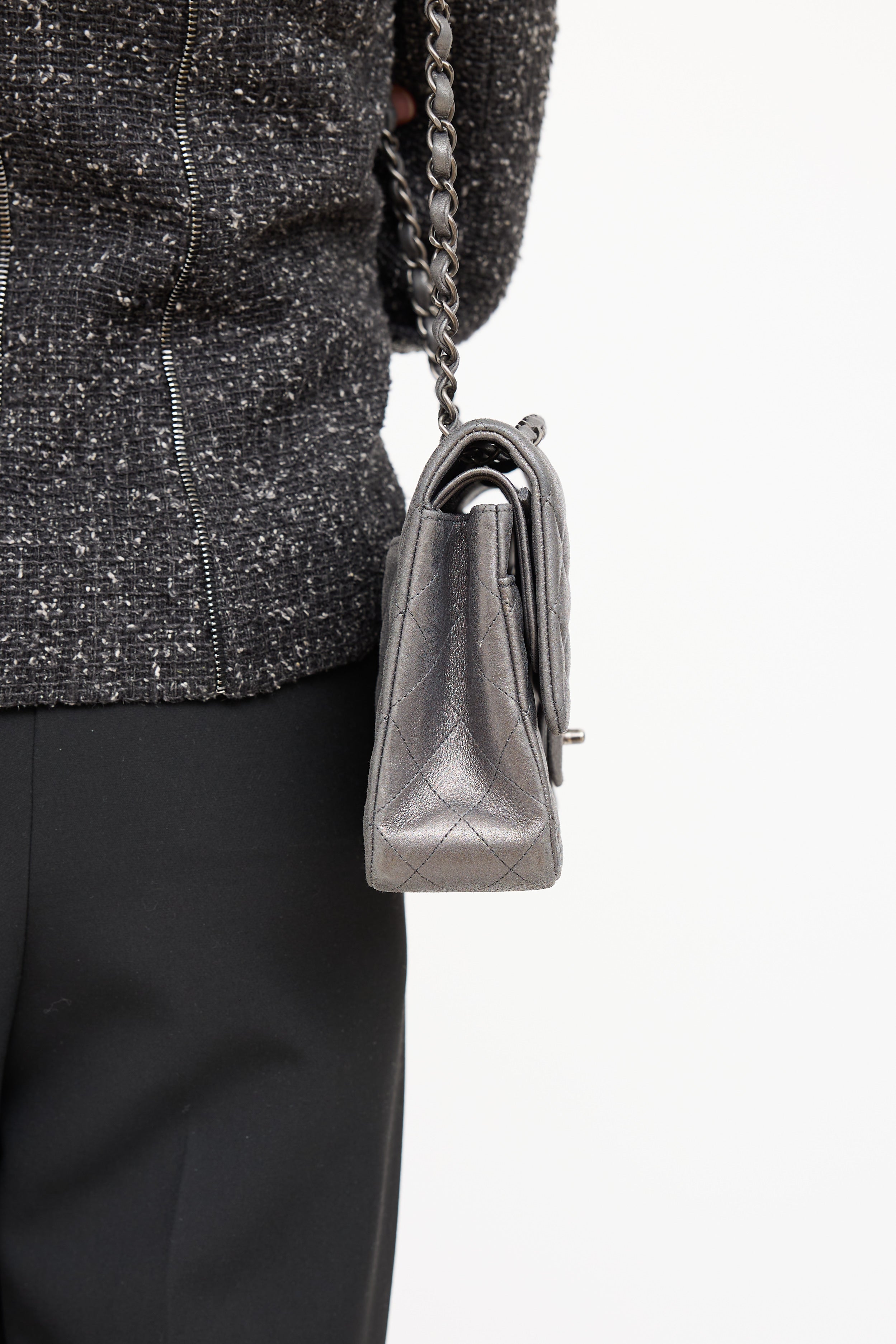 2014 Iridescent Double Flap Bag