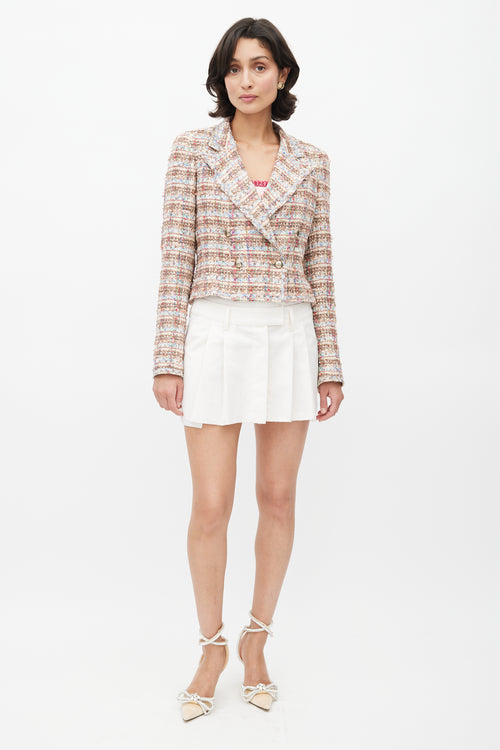 Chanel Spring 2005 Multicolour Tweed & Sequin Cropped Blazer