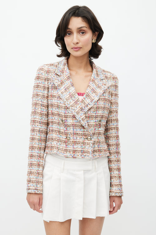 Chanel Spring 2005 Multicolour Tweed & Sequin Cropped Blazer