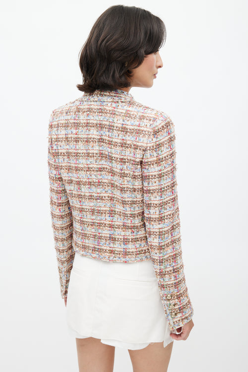Chanel Spring 2005 Multicolour Tweed & Sequin Cropped Blazer