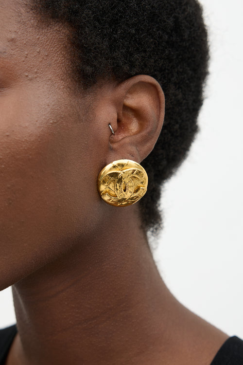 Chanel Spring 1994 CC Clip-On Earrings