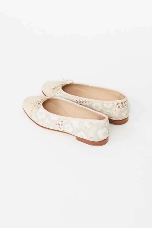 Chanel Spring 2005 Pink & Beige Ballet Flat