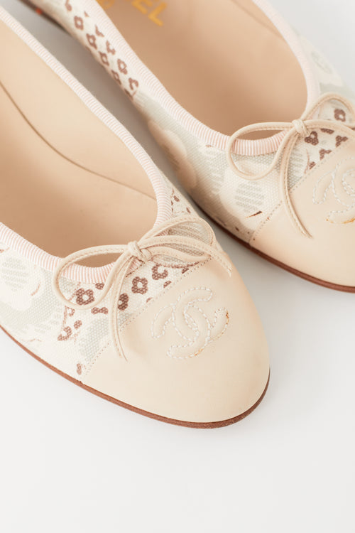 Chanel Spring 2005 Pink & Beige Ballet Flat