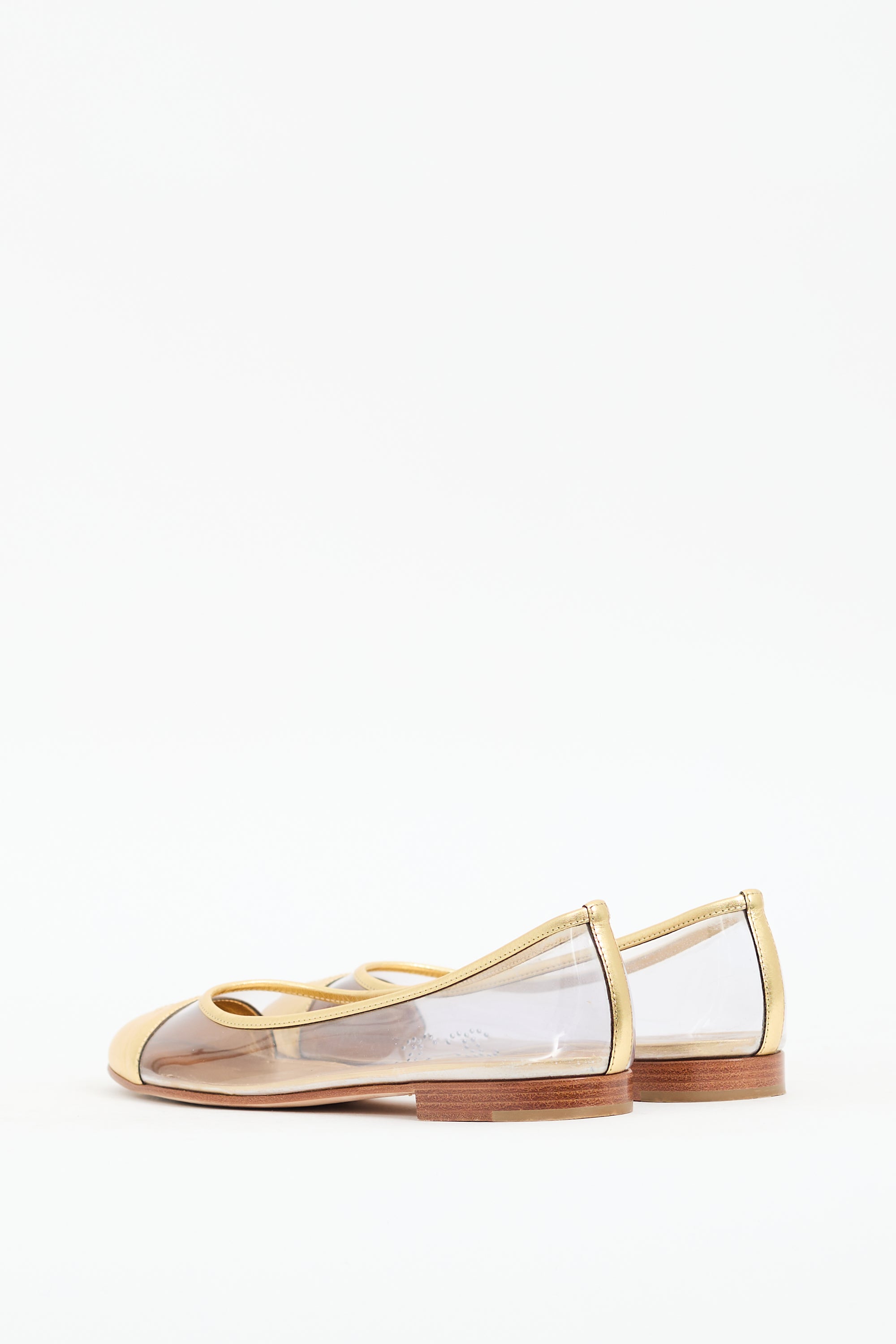 Chanel Spring 2007 Gold & Clear CC Flat