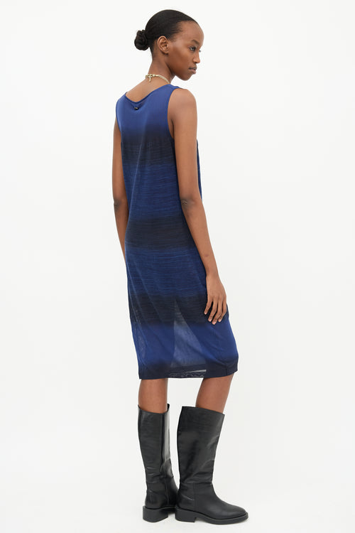 Chanel Striped Sleeveless Knit Dress