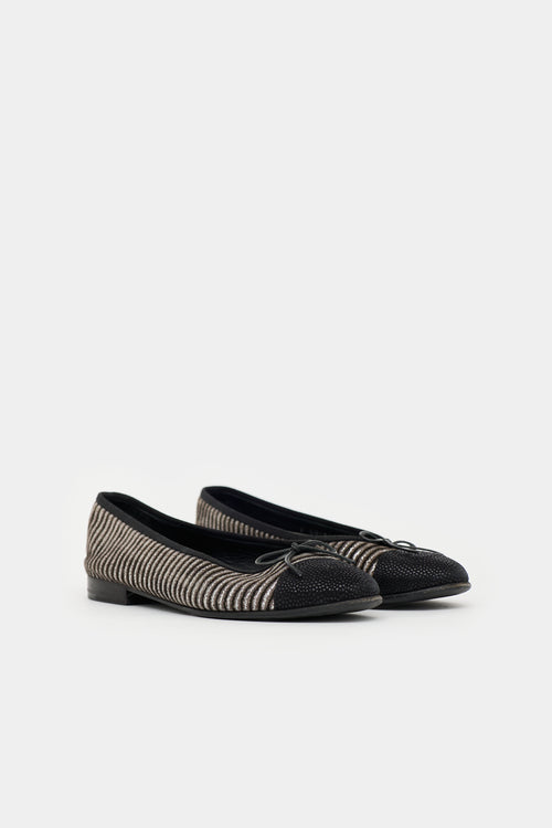 Chanel Suede CC Ballet Flat