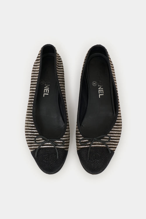 Chanel Suede CC Ballet Flat