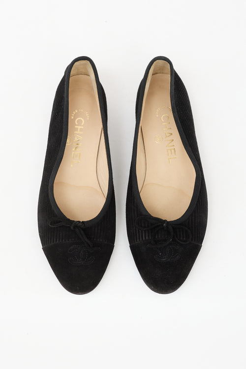 Chanel Suede CC Ballet Flat