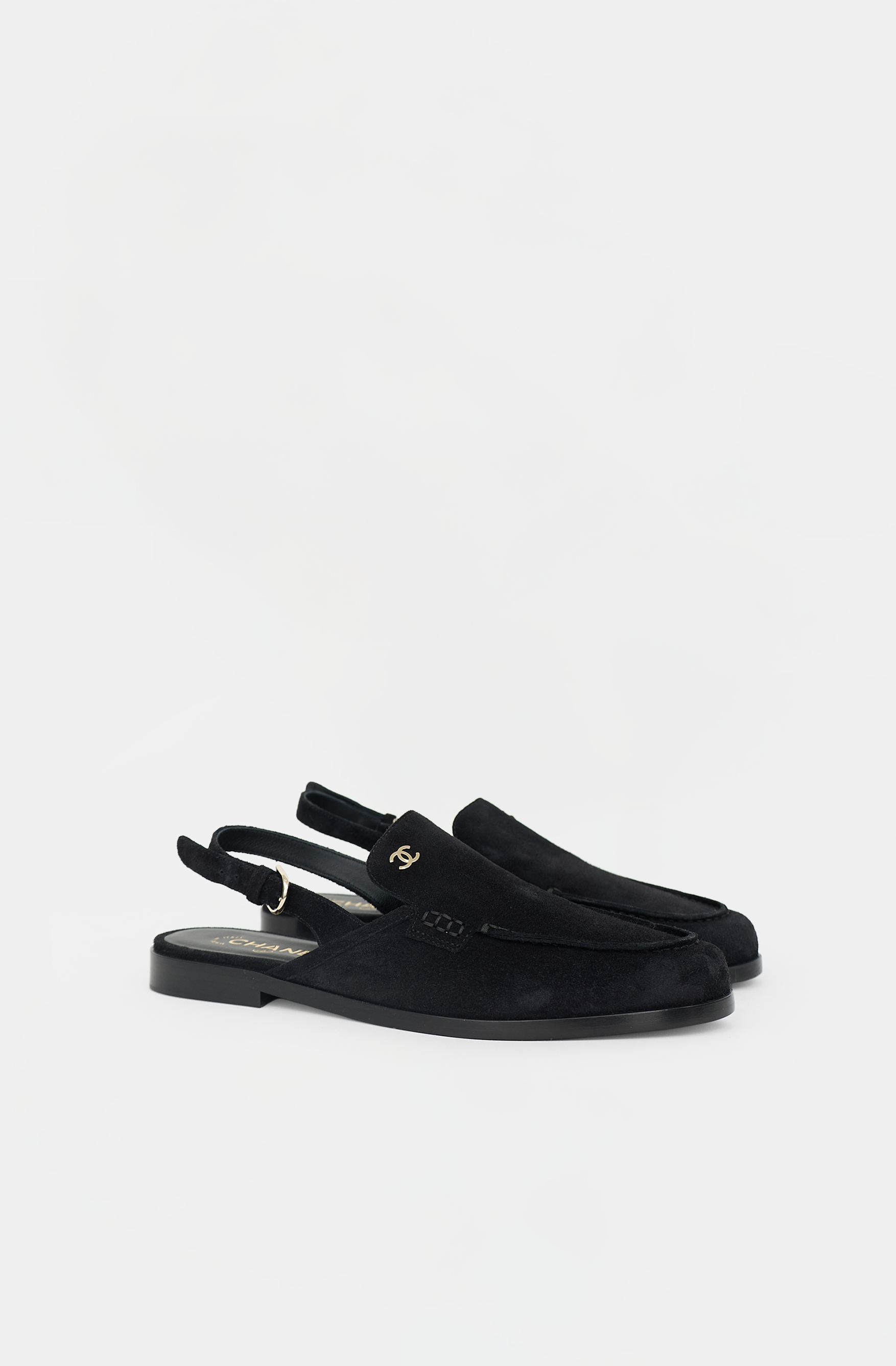 Chanel Suede CC Slingback Mule