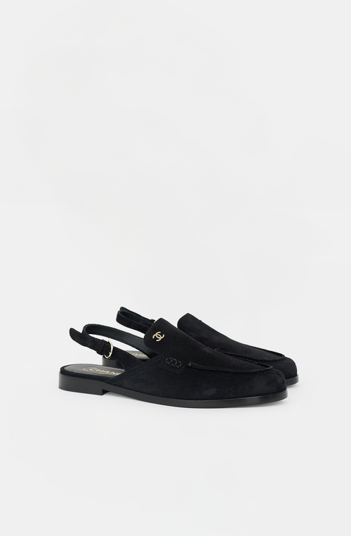 Chanel Suede CC Slingback Mule