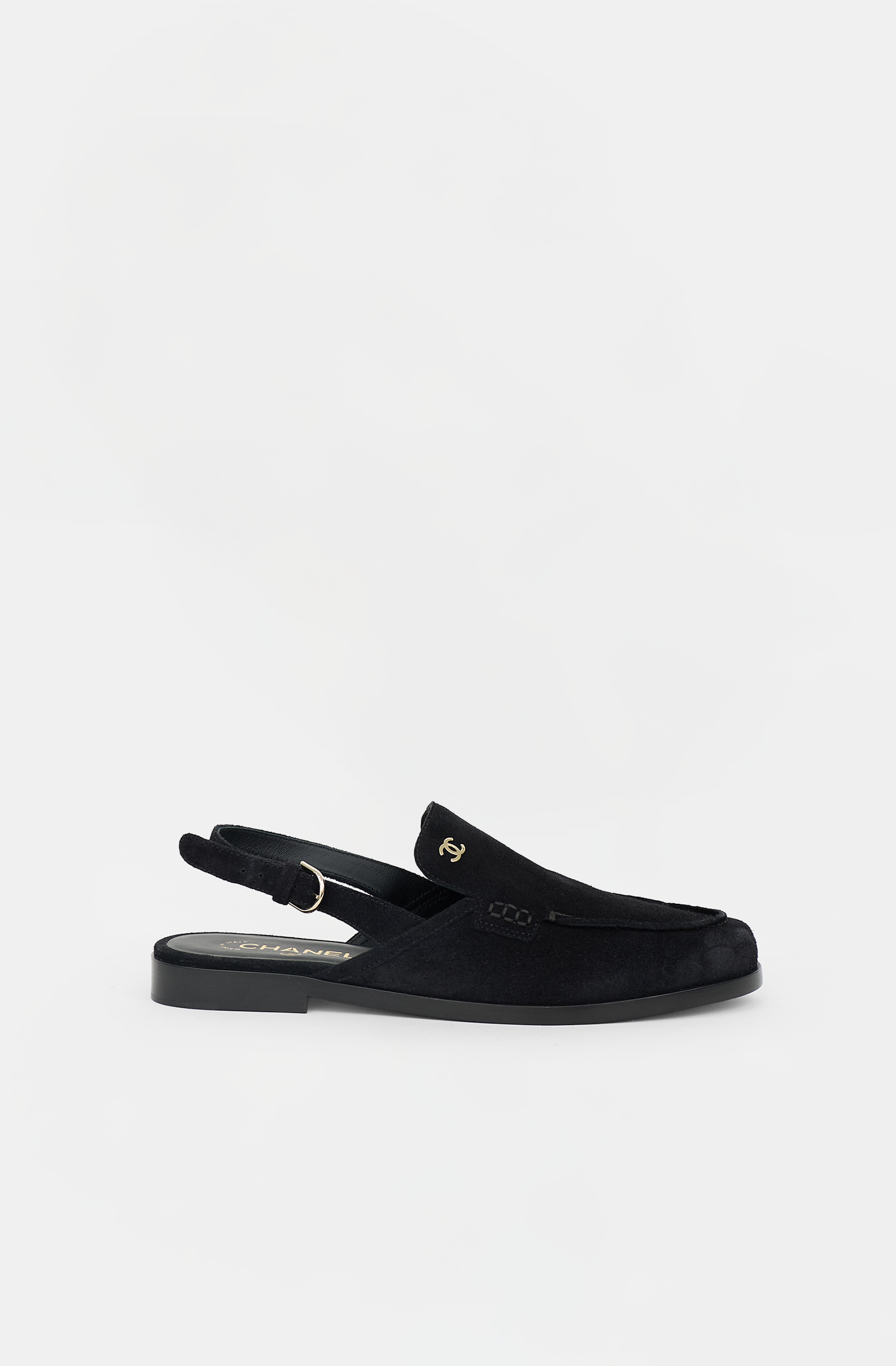 Chanel Suede CC Slingback Mule
