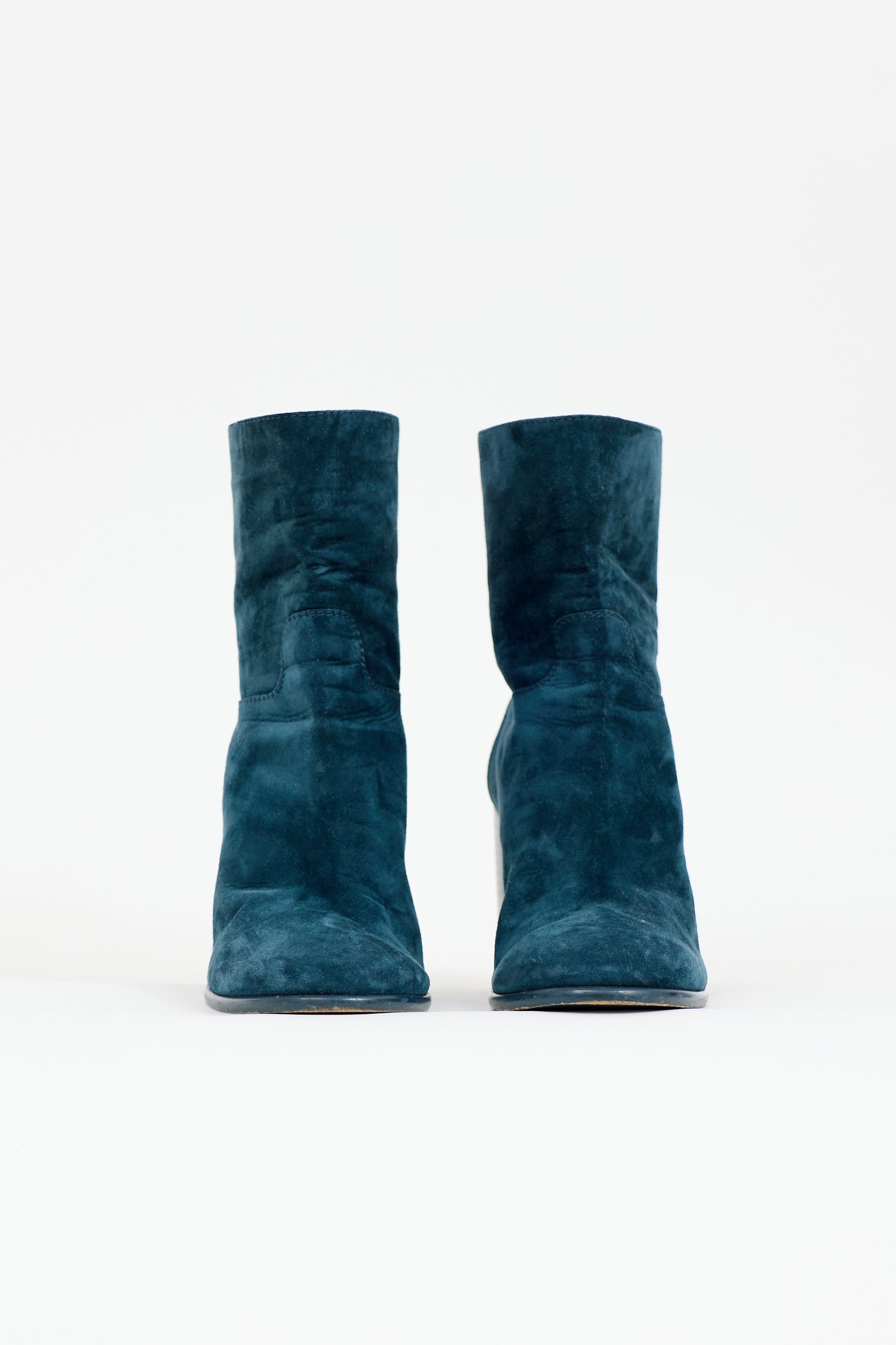 Chanel Suede CC Ankle Boot