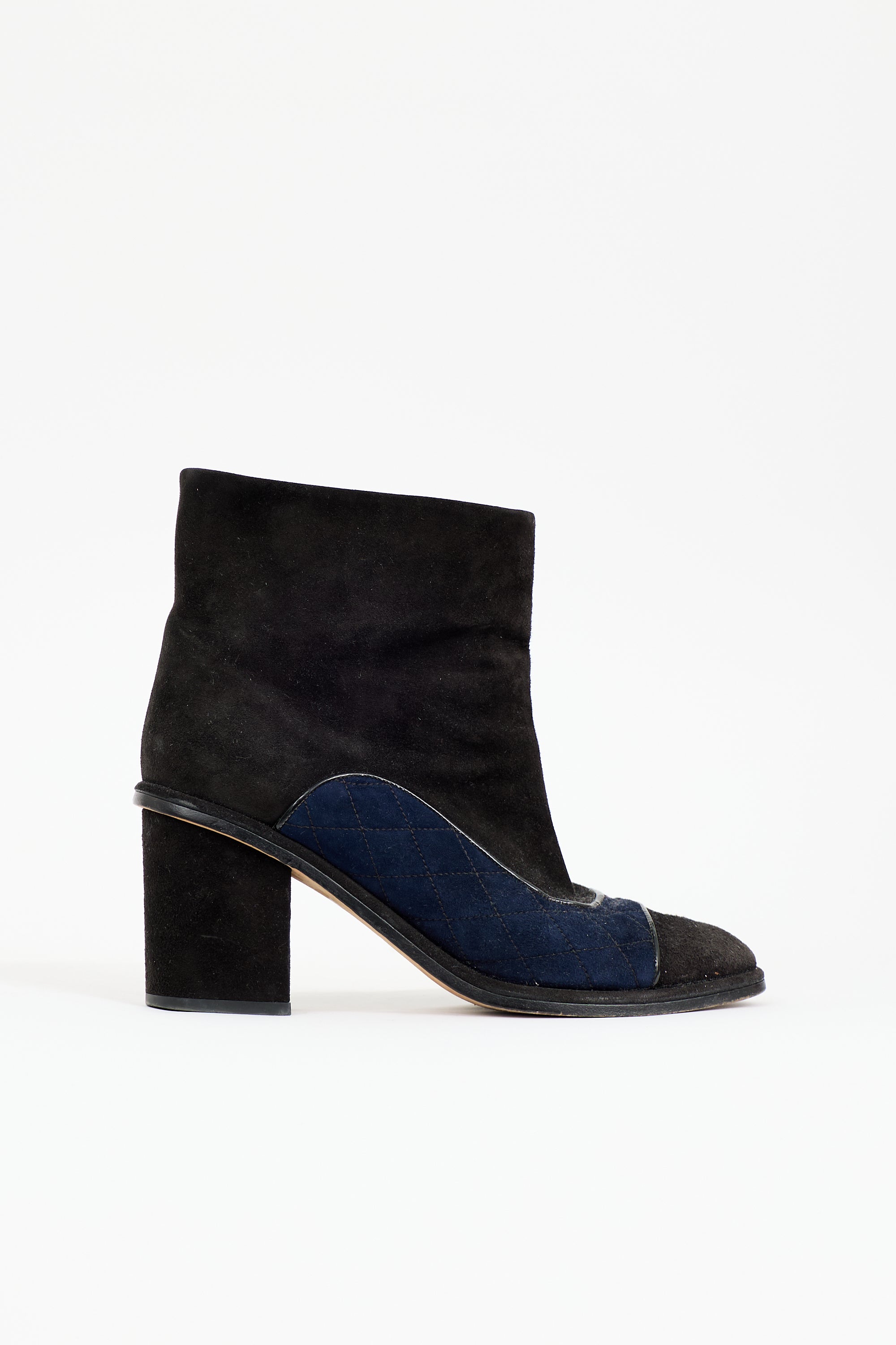 Chanel Suede CC Quilted Boot