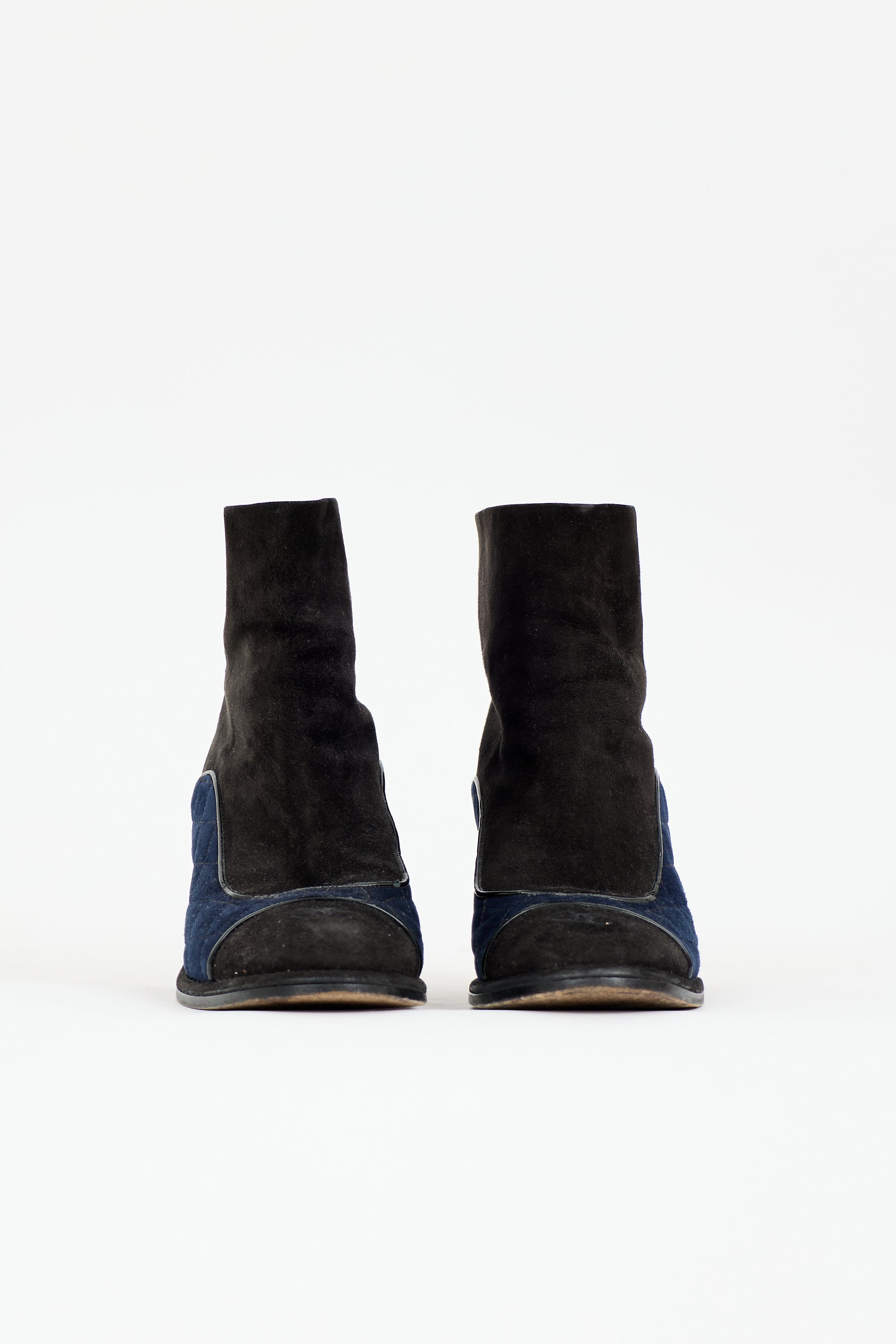 Chanel Suede CC Quilted Boot