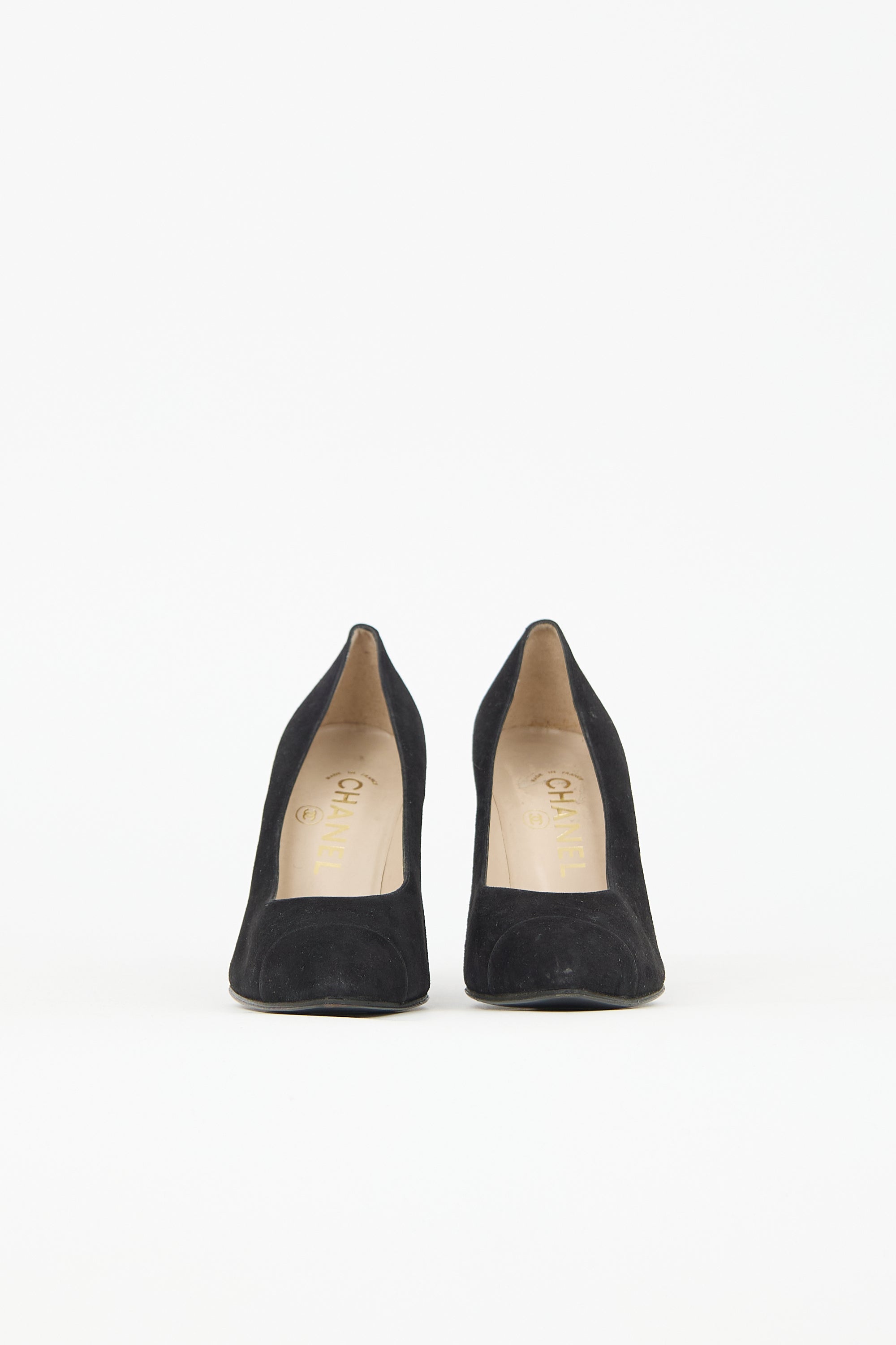 Chanel Suede Pointed Toe Pump
