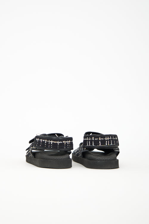 Chanel Tweed CC Dad Sandal