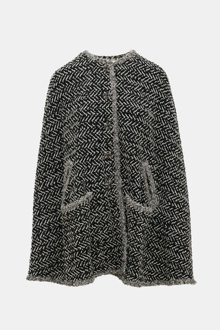 Chanel Tweed Patterned Cape
