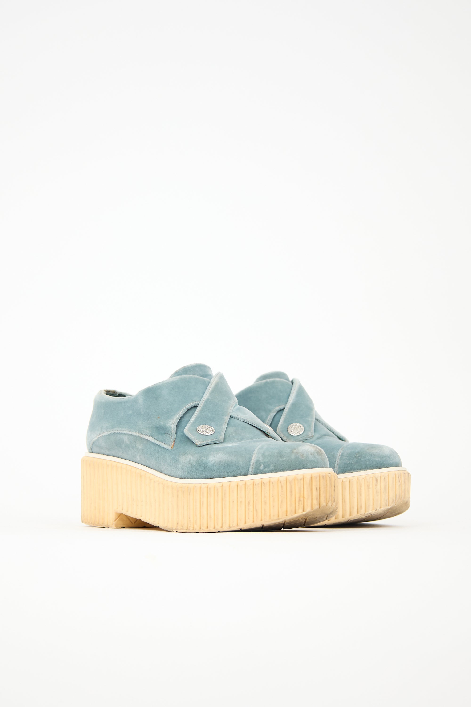 Chanel Velvet Platform Loafer