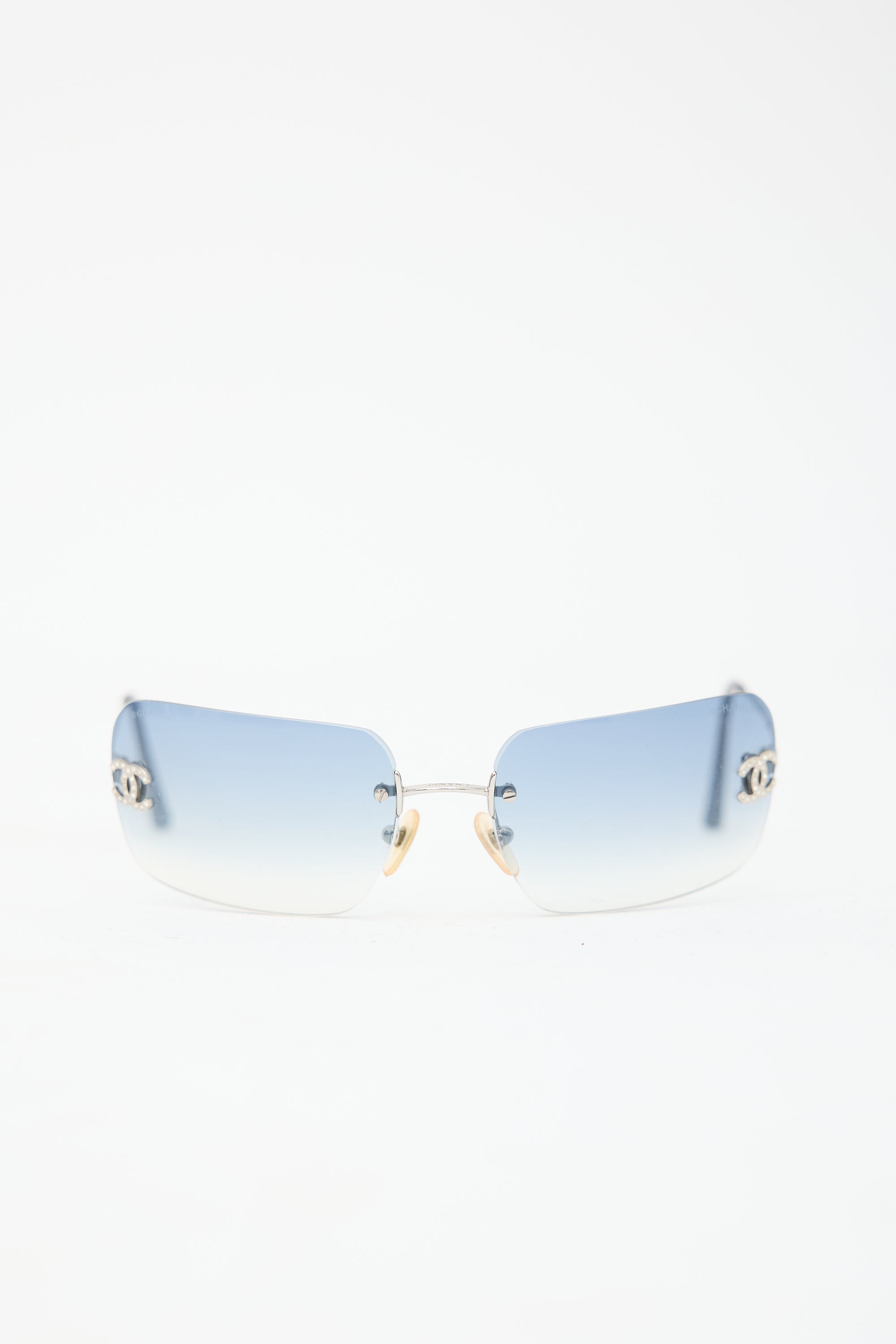 Chanel Vintage 4017D Rimless CC Sunglasses