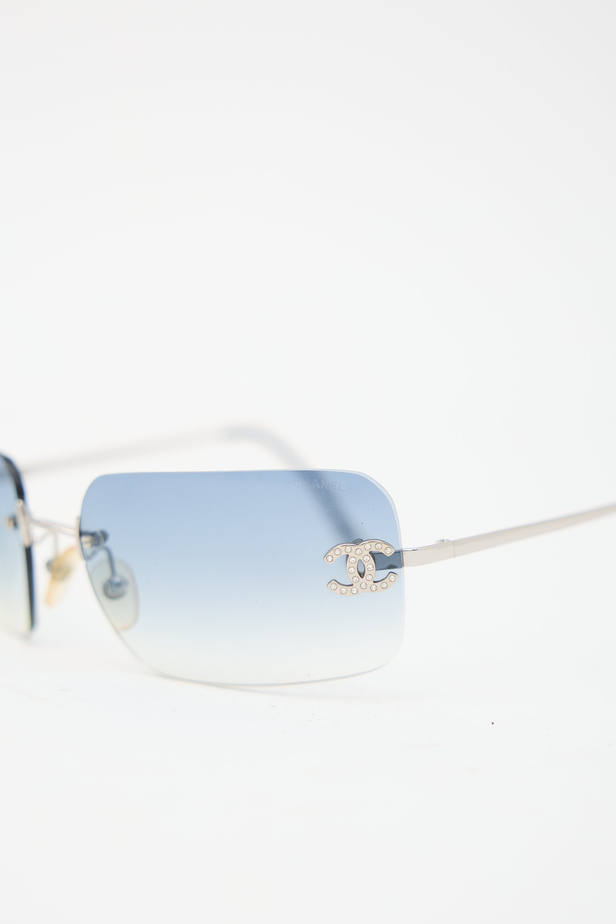 Chanel Vintage 4017D Rimless CC Sunglasses