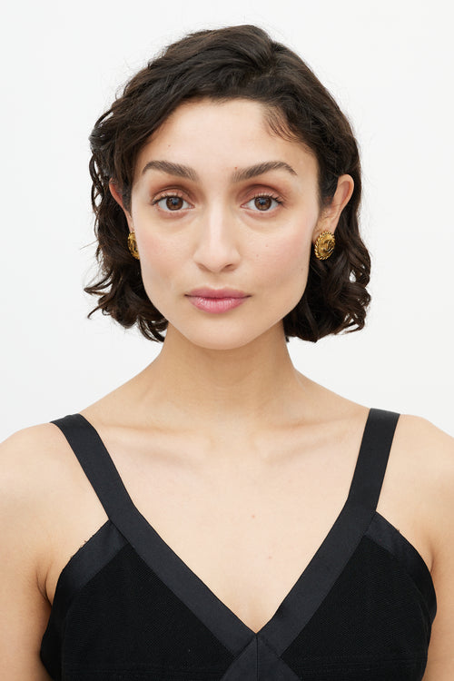 Chanel Vintage CC Clip On Earrings