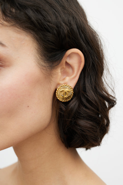 Chanel Vintage CC Clip On Earrings