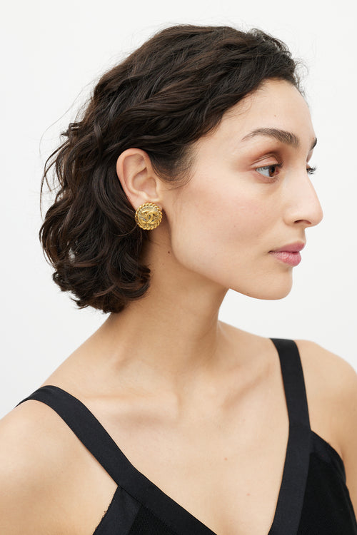 Chanel Vintage CC Clip On Earrings