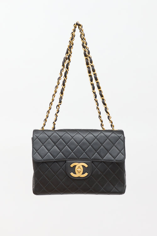 Chanel Vintage Matelassé Jumbo Classic Flap Bag